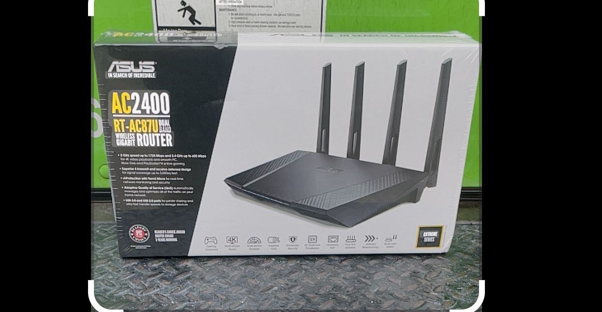 ASUS RT-AC87U AC2400 Dual-Band Wireless WiFi Gigabit Router 5 GHz 1734Mbps B8