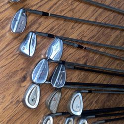 13 Golf Club Lot - Cleveland, PING, Titleist, Wilson - 3 Wedges Included