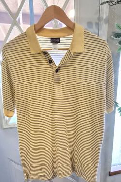 Patagonia yellow striped polo shirt Size S #o