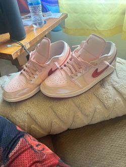 Pink with red nike swoosh bubble