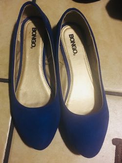 Royal blue flats size 7