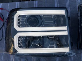 07-13 GMC Sierra Smoke Clear Reflector Projector LED Headlights