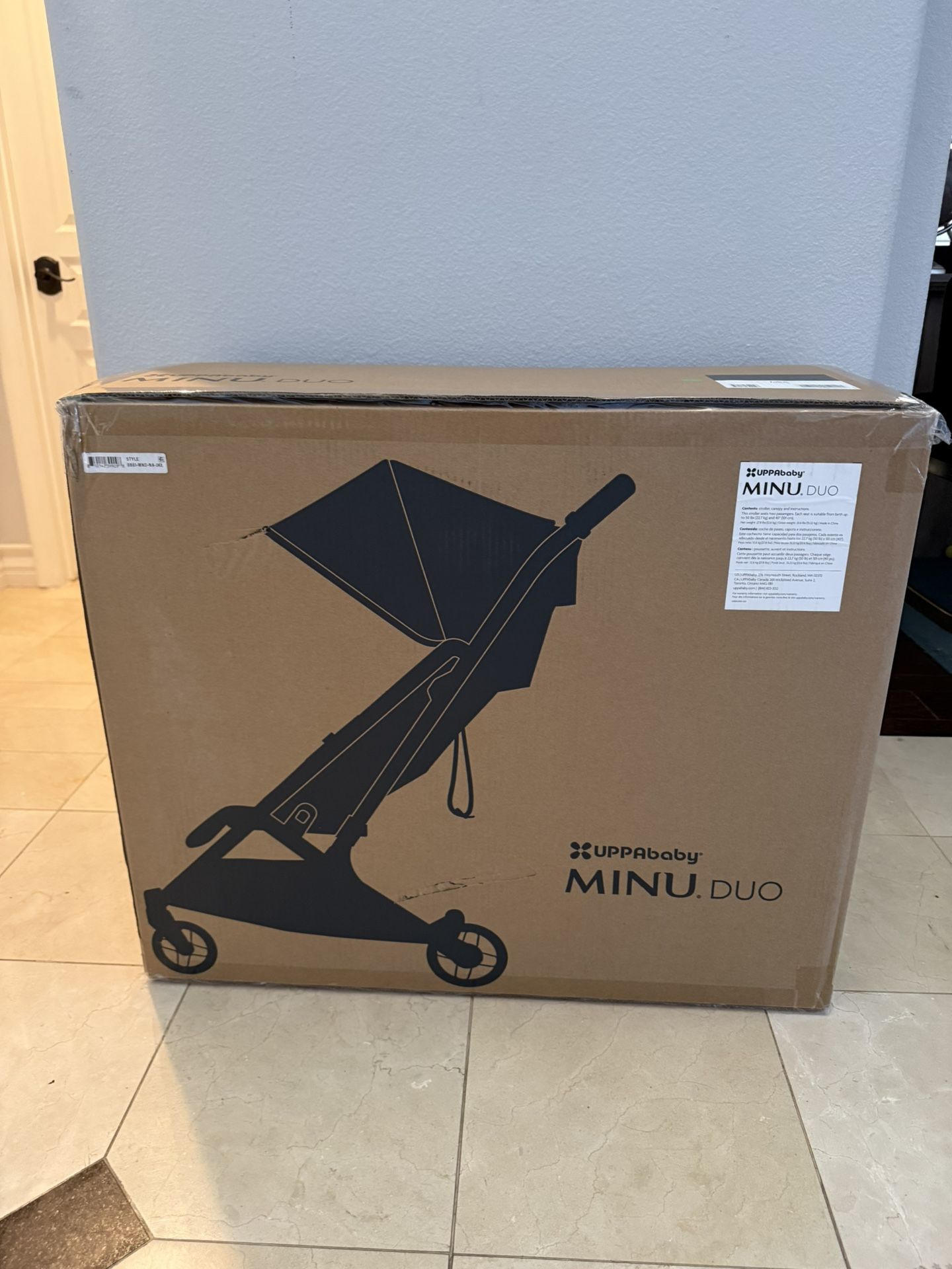 UPPAbaby Minu Duo Stroller Jake (black) Brand New