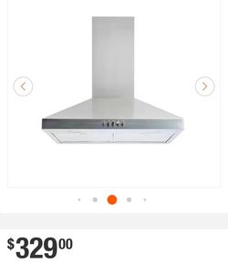 30" WALL MOUNT RANGE  HOOD STAINLESS STEEL