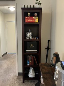MUST GO MOVING Wooden Bookshelf
