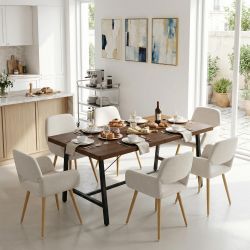 Homy Casa FORS 63" Dining Table Modern Table for Dining Room, Office, or Apartment