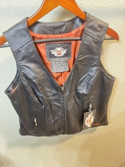 Woman’s hardly Davidson Leather Vest New