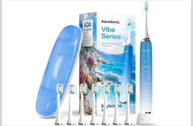 NEW - Aquasonic Vibe World Whitening Electric Toothbrush