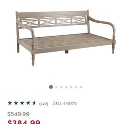 Daybed Frame - Antique Gray Wood Indonesian 