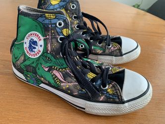 Boys Converse high tops - dinosaur - size 2