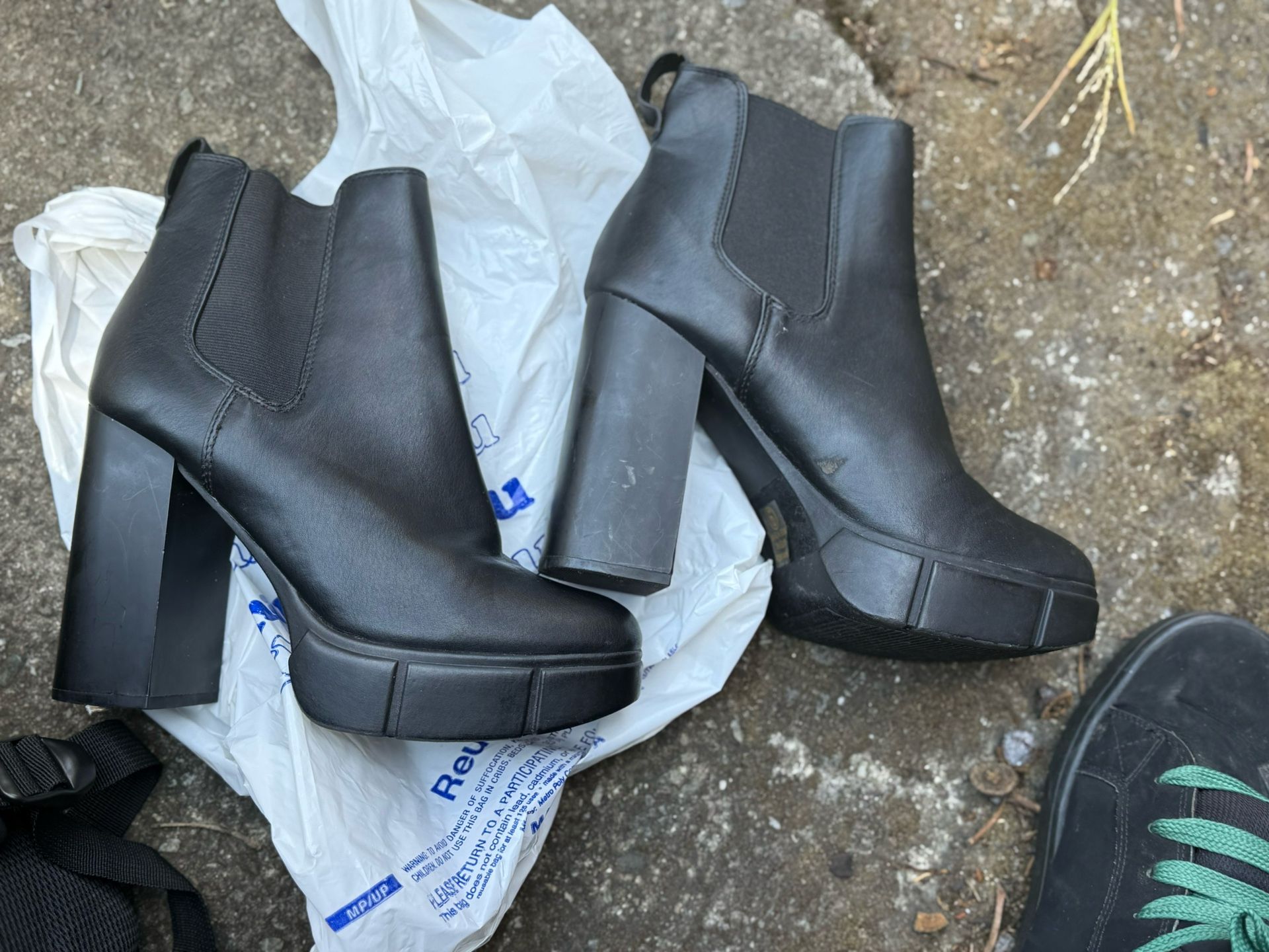 Woman Slip On Boots Size 9