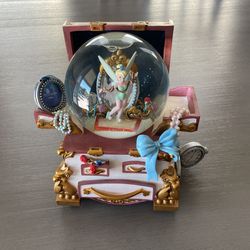 RARE Disney Tinkerbell THE HIDDEN PLACE Jewelry Box Musical Snowglobe