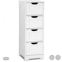 Bathroom Wooden Free Standing Storage Side Floor Cabinet Organizer