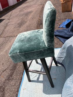 Green Velvet Bar Stool x3
