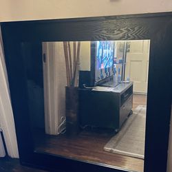 Black Wooden Mirror