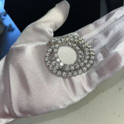 Silver Moissanite Tennis Chain 6.5mm GRA Certified D Flawless Iced Out Chain