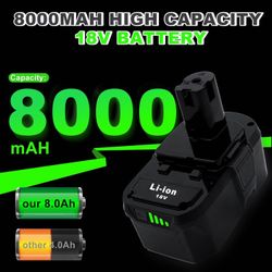 Upgrade 8000mAh High Capacity Replacement for Ryobi 18V Battery