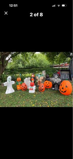 Vintage Halloween blow mold lot