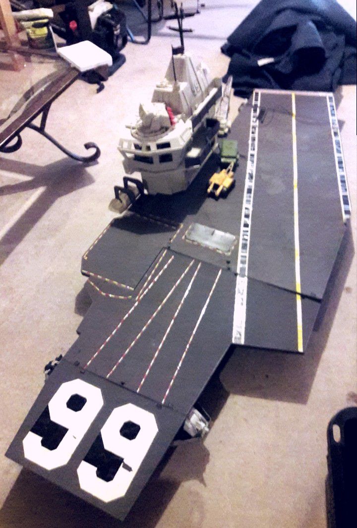 1985 Gi Joe USS Flagg Vintage Aircraft Carrier Battle Ship Playset 80s toy