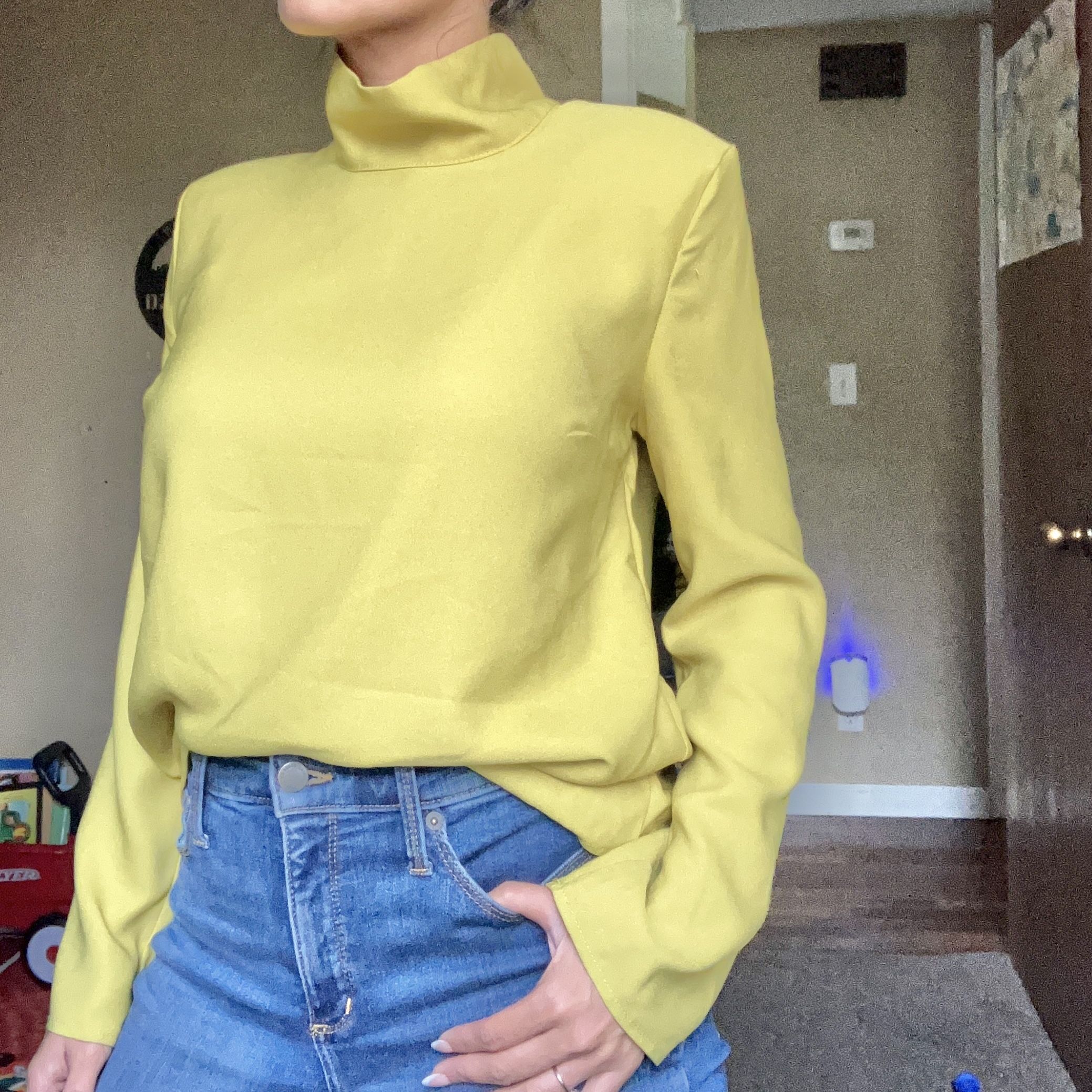 ASOS Chartreuse blouse
