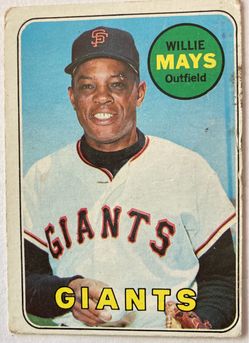 1969 Topps Baseball Card Willie Mays