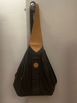 Vintage Authentic Fendi Pequin Stripe Sling Backpack / Shoulder Bag