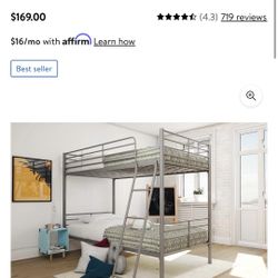 Twin Over Twin Bunk Bed 