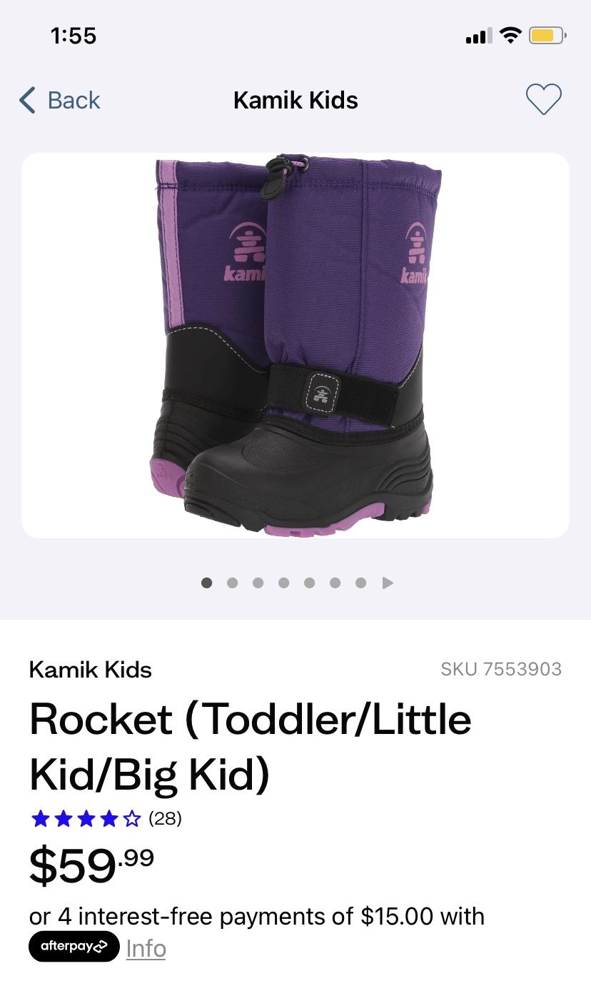 Big Kids Snow Boot Sz 7