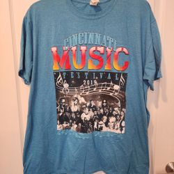NEW RARE Double Sided 2019 Cincinnati Music Festival Gildan T-shirt  Size 2XL