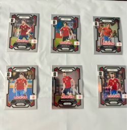 Panini Prizm Monopoly Spain Soccer Cards Lot of 6
