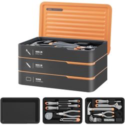 DELI Tool Set, Hand Tool Set, Stackable Household Cute Tool Kit with Tools (NEW)