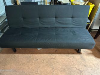 Black Tufted Convertible Futon/Sofa Bed