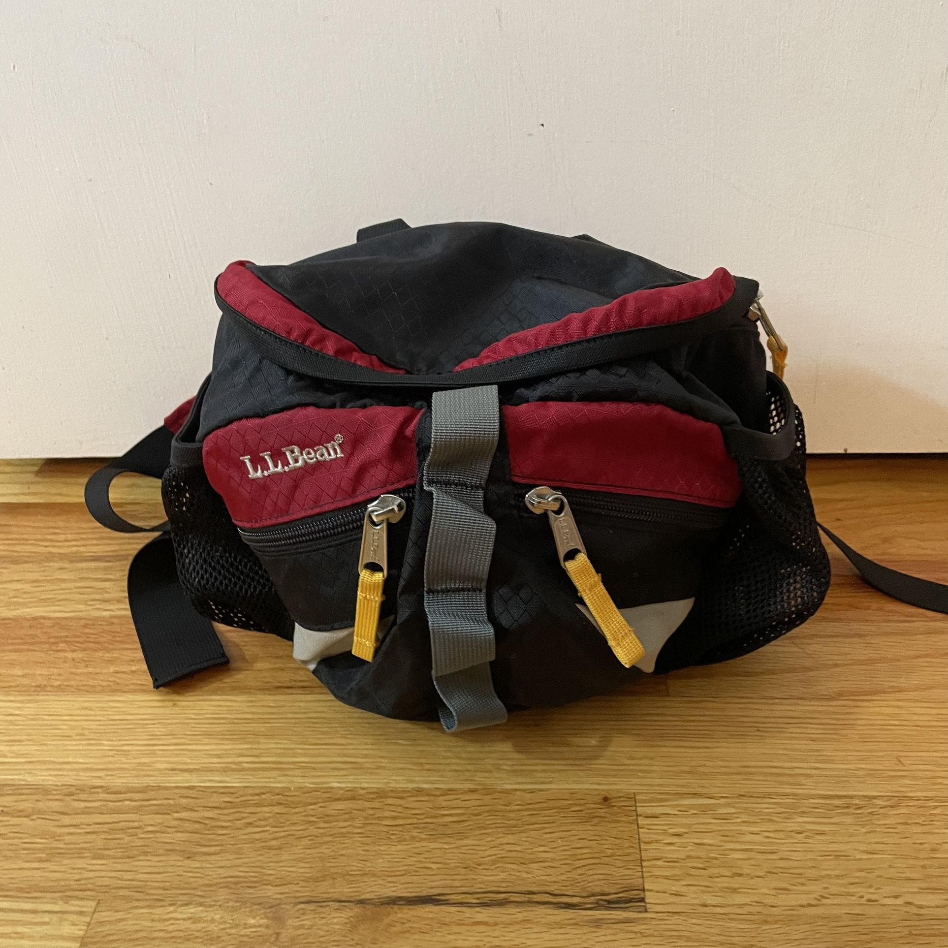 LL Bean Hiking Fanny Waist Pack Hiking Running Water Bottle Holder Outdoors Red