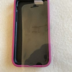 PINK/BLACK IPHONE7 CASE W/STAND 