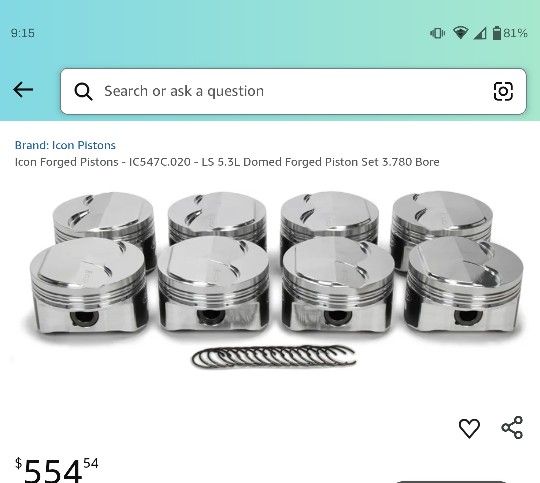 New Set Of Pistons
