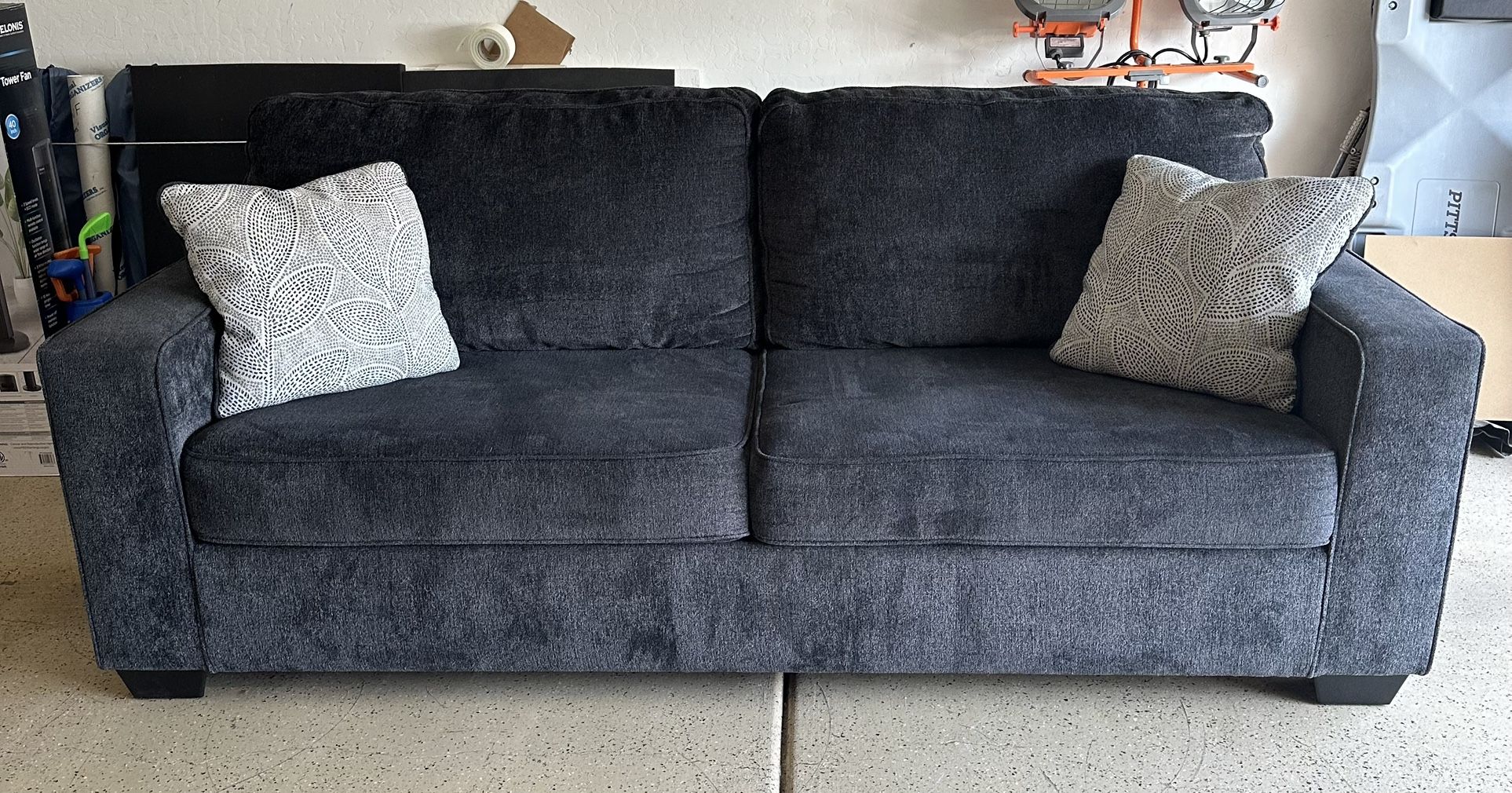 Queen Size Sofa Bed In Slate Blue from Ashley