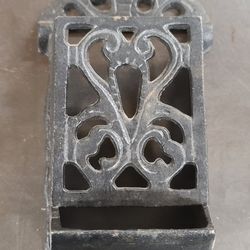 Vintage Cast Iron Match Stick Holder Wall Mount 