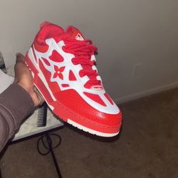 Louis Vuitton Red Skate Shoes