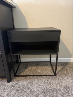 2 Black ikea nightstands