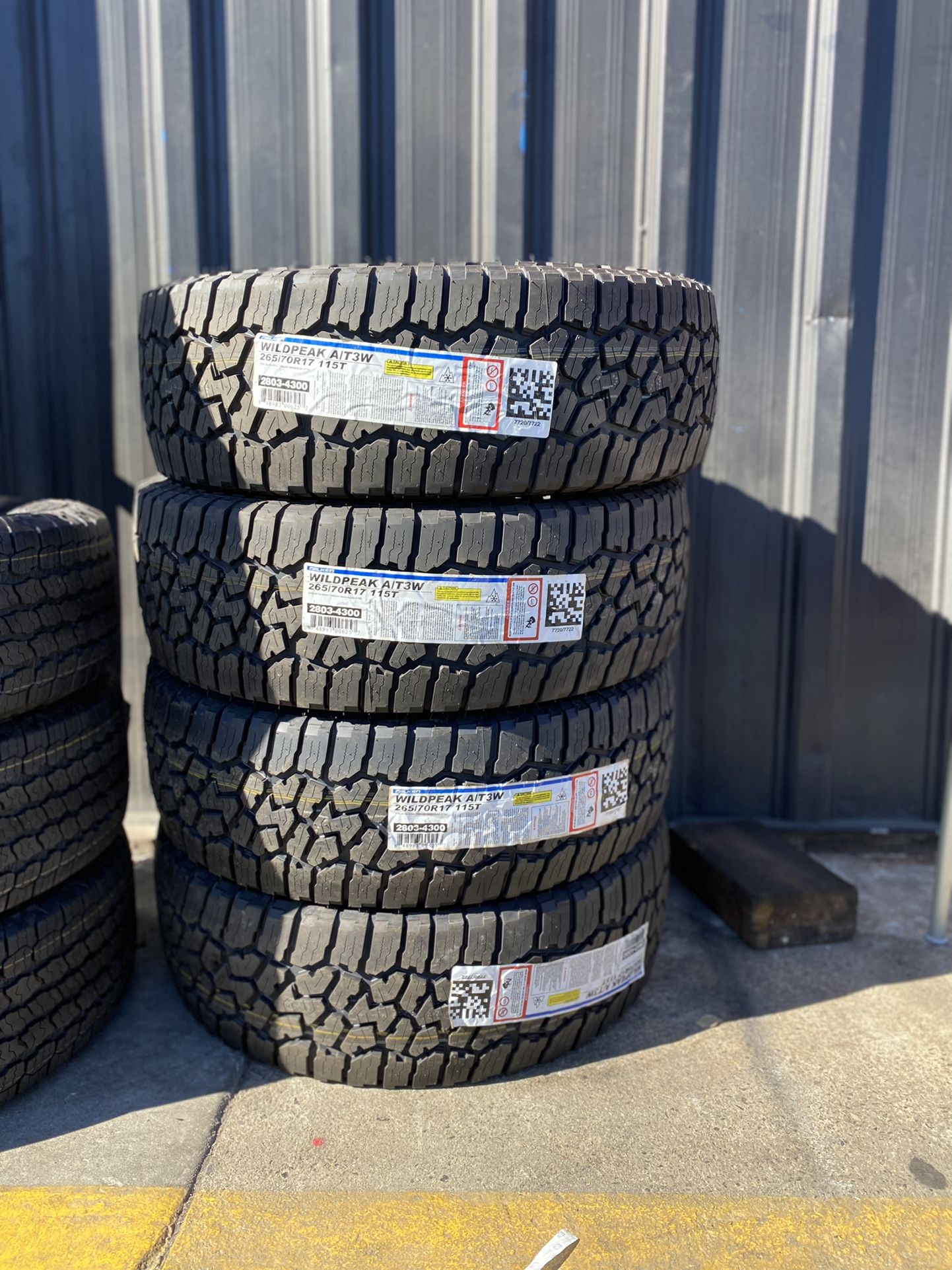 265/70/17 Falken Wildpeak AT3W 4 New Tires