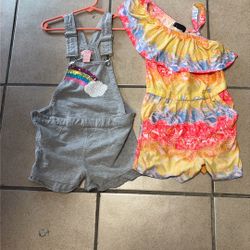 Toddler Girl Clothes Size 5/6 Summer Rompers