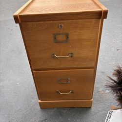 Wooden Filing Cabinet Excellent Condition
