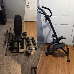 Home Gym Equipment Set with cardio stepper machine