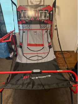 Double basketball hoop game