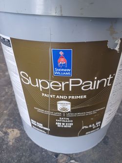 5 gallons exterior satin gray paint