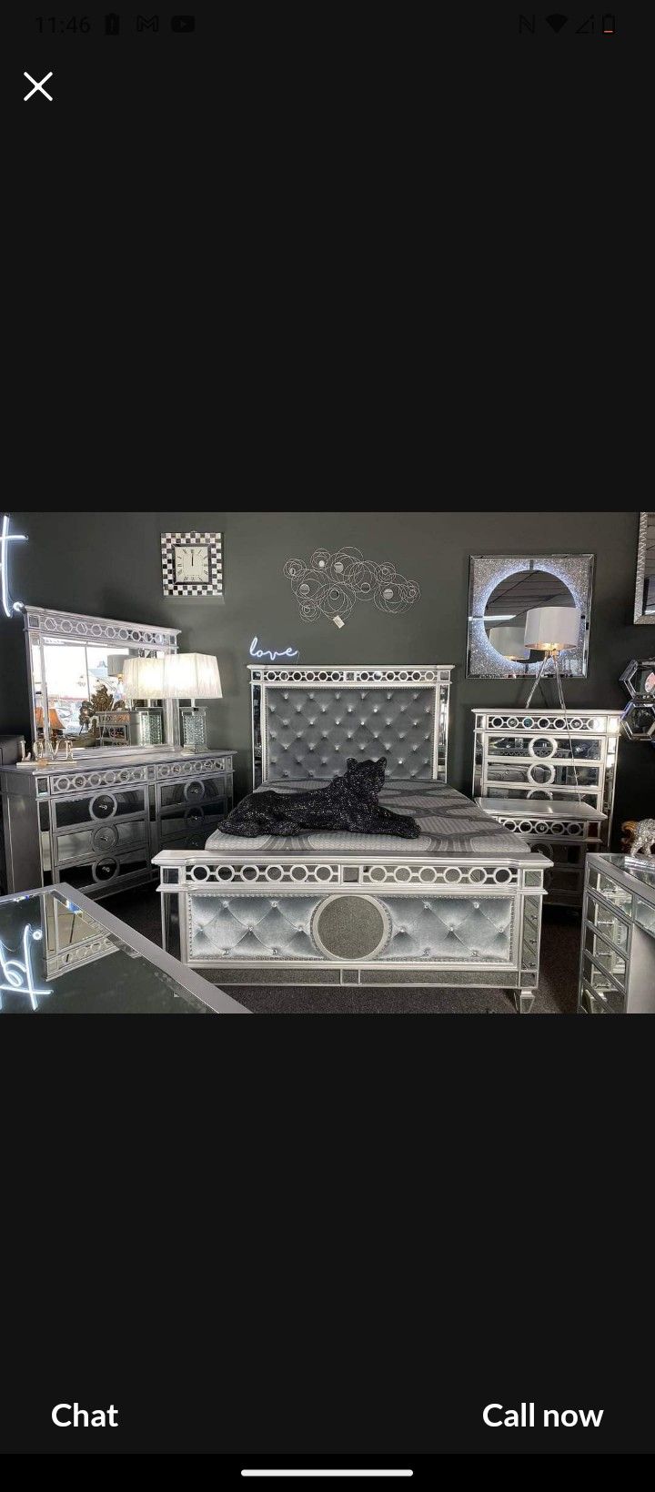 New Queen Size 5 Piece Bedroom Set With Dresser Mirror Nightstand Chest Without Mattress And Free Delivery