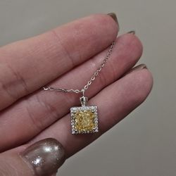 Lab Grown Silver Necklace Wedding