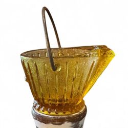 Vintage Amber Coal Skittle Bucket 