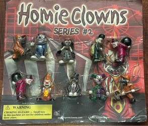 Homies Clowns 2002 Set Of 10 Figures Vending Machines Display