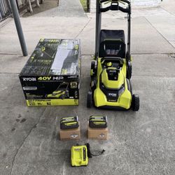 RYOBI 40V HP Brushless 21 in. Cordless Battery Walk Behind Self-Propelled Lawn Mower with (2) 6.0 Ah Batteries and Charger